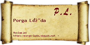 Porga Léda névjegykártya